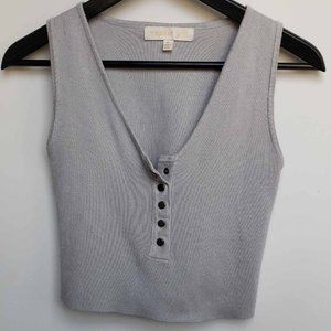 Silvery Grey Crop Top